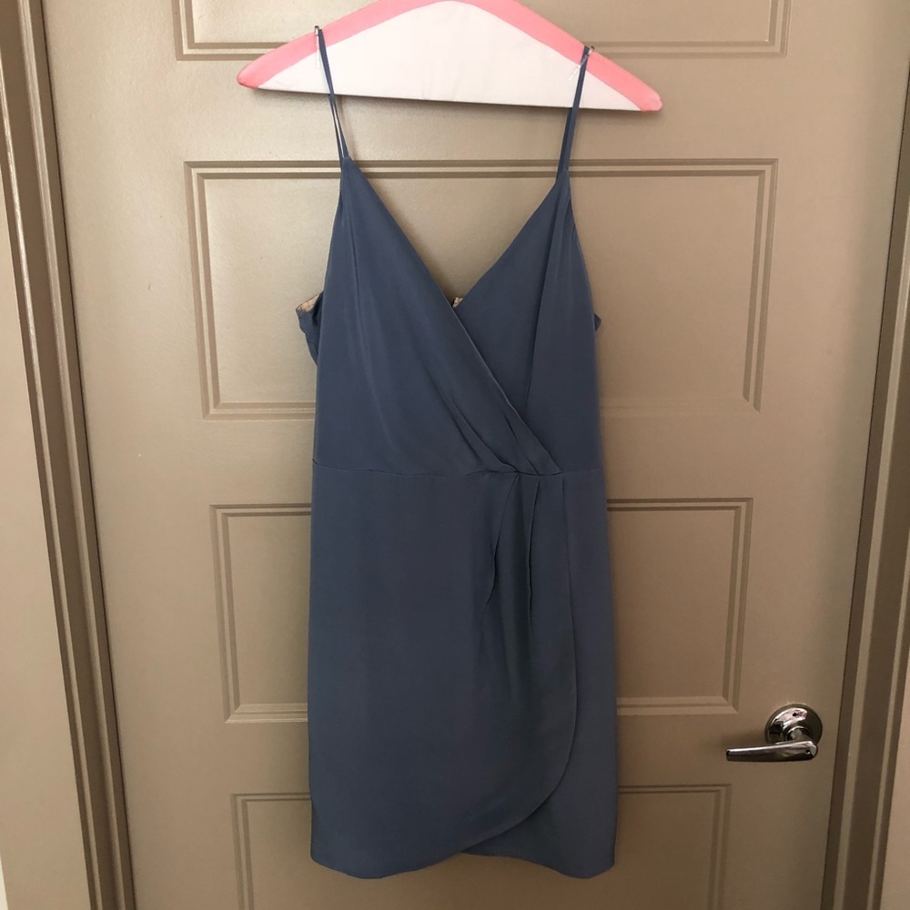 Lavender Brown Light blue spaghetti strap dress